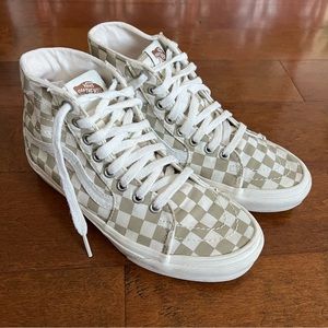 Vans Sk8-Hi Tapered Eco Theory Checkerboard cornstalk/natural